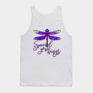 Dragonfly - Spread your wings - Purple Tank Top